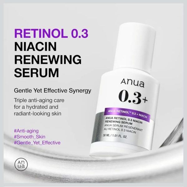 Anua Retinol 0.3% + Niacin Renewing Serum (1) Anua Retinol 0.3% + Niacin Renewing Serum