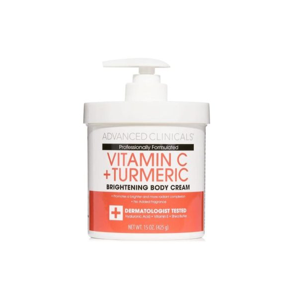 Advanced Clinicals Vitamin C + Turmeric Brightening Body Cream